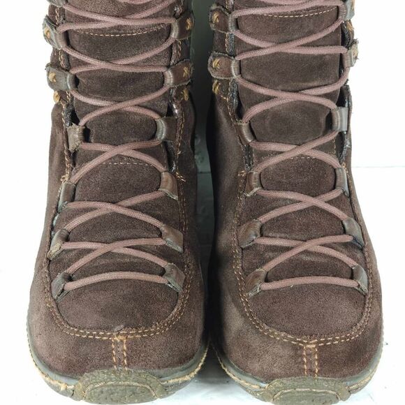 Timberland Women's Reykir Ghillie US 8M Brown Suede Sherpa Lined Winter Boots - Picture 4 of 16